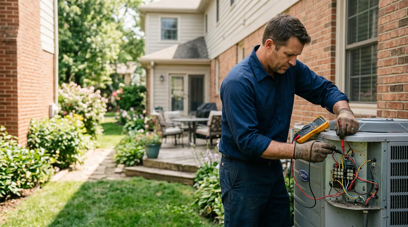 HVAC technician working near Fontana, CA
